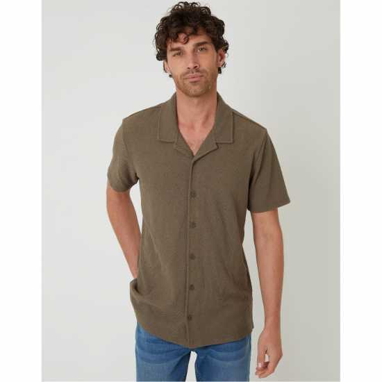 Мъжки ризи Threadbare Sht Ss Selkirk Sn99 Khaki Threadbare Sht Ss Selkirk Sn99 Khaki Мъжки ризи