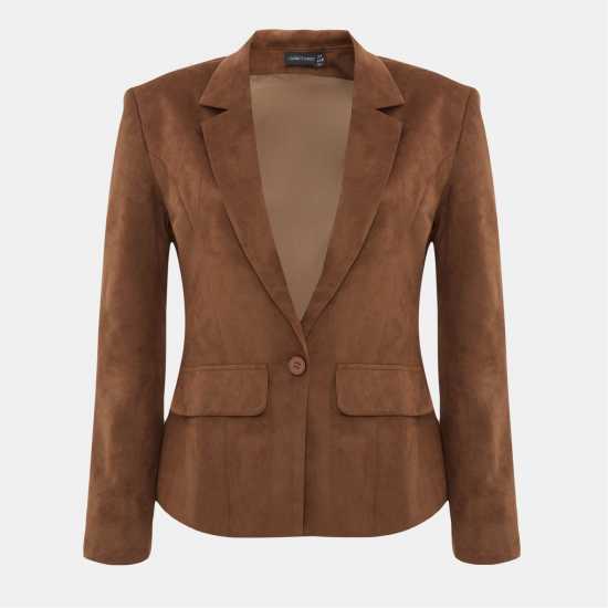 Cinched Waist Suede Blazer Cinched Waist Suede Blazer
