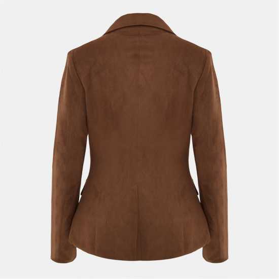 Cinched Waist Suede Blazer Cinched Waist Suede Blazer