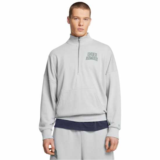 Under Armour Icon Hwt Quarter Zip Sn99 Grey Мъжки полар