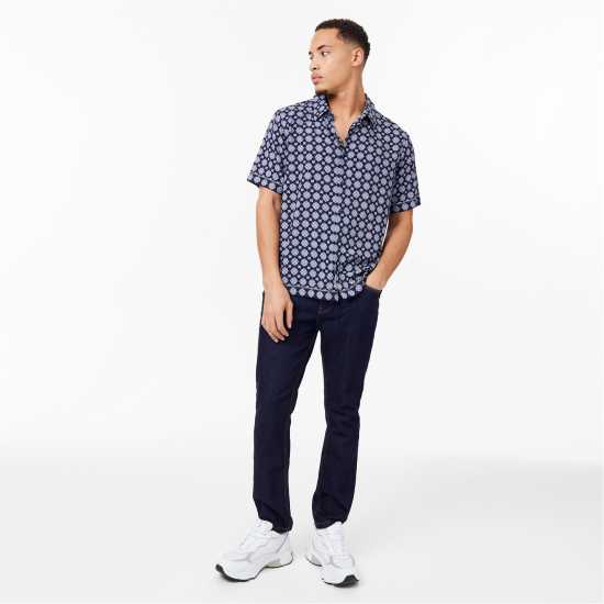 Мъжки ризи Jack Wills Short Sleeve Printed Shirt Jack Wills Short Sleeve Printed Shirt Мъжки ризи