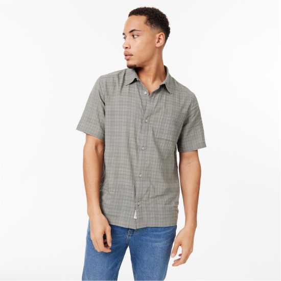 Карирана Дамска Риза Jack Wills Short Sleeve Check Shirt Зелено Мъжки ризи