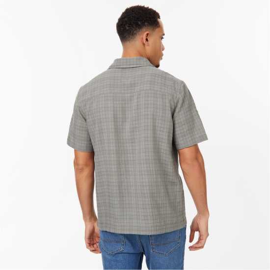 Карирана Дамска Риза Jack Wills Short Sleeve Check Shirt Зелено Мъжки ризи