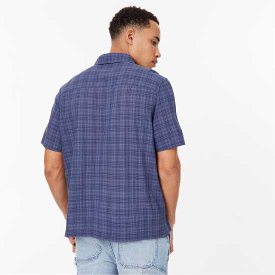 Мъжки ризи Карирана Дамска Риза Jack Wills Short Sleeve Check Shirt Индиго Карирана Дамска Риза Jack Wills Short Sleeve Check Shirt Индиго Мъжки ризи
