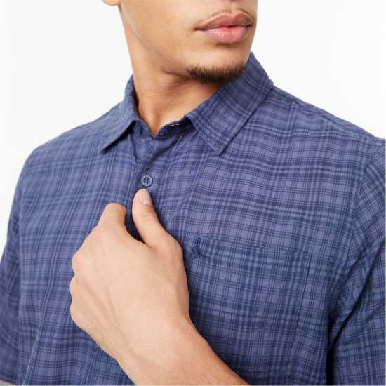 Мъжки ризи Карирана Дамска Риза Jack Wills Short Sleeve Check Shirt Индиго Карирана Дамска Риза Jack Wills Short Sleeve Check Shirt Индиго Мъжки ризи