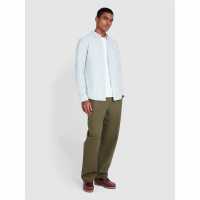 Farah Men's Long Sleeve Patterned Shirt Green 387 