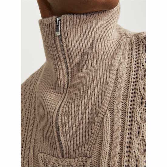 North Knitted Quarter Zip Fleece Fabric  