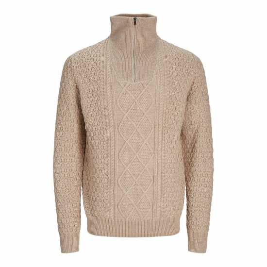 North Knitted Quarter Zip Fleece Fabric  