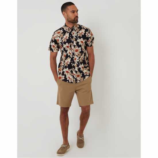 Мъжки ризи Threadbare Bellis Shirt Sn99 Black Threadbare Bellis Shirt Sn99 Black Мъжки ризи