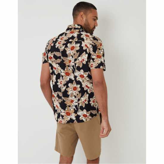 Мъжки ризи Threadbare Bellis Shirt Sn99 Black Threadbare Bellis Shirt Sn99 Black Мъжки ризи