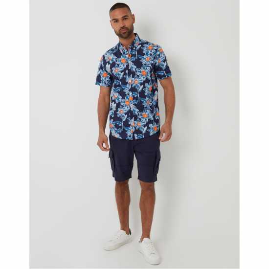 Мъжки ризи Threadbare Bellis Shirt Sn99 Navy Threadbare Bellis Shirt Sn99 Navy Мъжки ризи