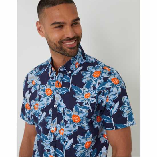 Мъжки ризи Threadbare Bellis Shirt Sn99 Navy Threadbare Bellis Shirt Sn99 Navy Мъжки ризи