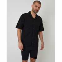 Threadbare Embley Shirt Sn99 Black Мъжки ризи