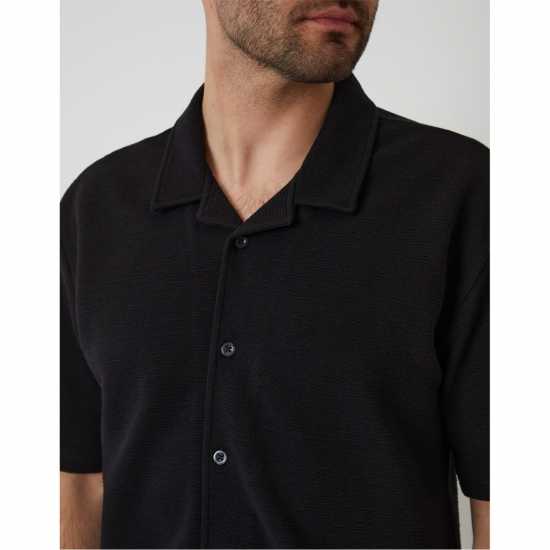 Threadbare Embley Shirt Sn99 Black Мъжки ризи