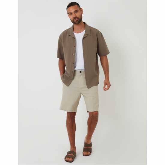 Мъжки ризи Threadbare Embley Shirt Sn99 Khaki Threadbare Embley Shirt Sn99 Khaki Мъжки ризи