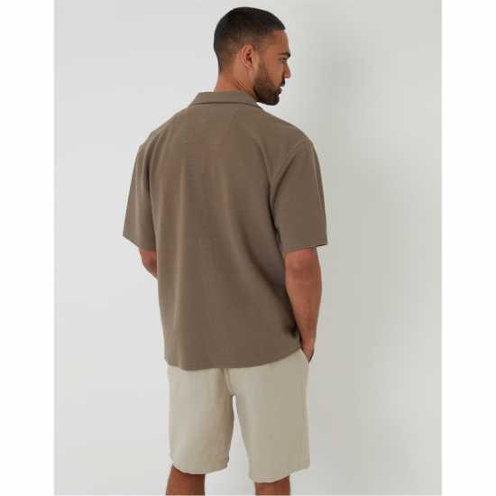 Мъжки ризи Threadbare Embley Shirt Sn99 Khaki Threadbare Embley Shirt Sn99 Khaki Мъжки ризи