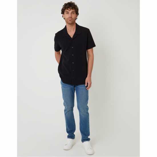 Threadbare Men's Embley Short-Sleeve Patterned Shirt Черно 