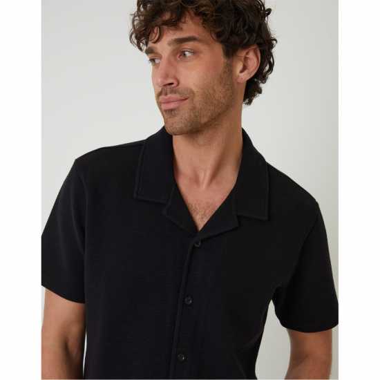 Threadbare Men's Embley Short-Sleeve Patterned Shirt Черно 
