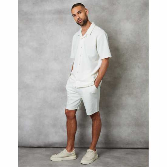 Threadbare Men's Embley Short-Sleeve Patterned Shirt Светло бежово 