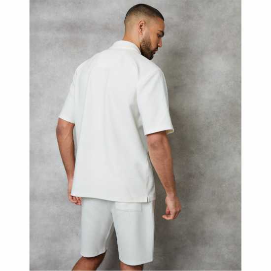 Threadbare Men's Embley Short-Sleeve Patterned Shirt Светло бежово 