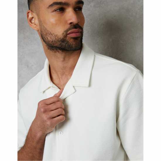 Threadbare Men's Embley Short-Sleeve Patterned Shirt Светло бежово 