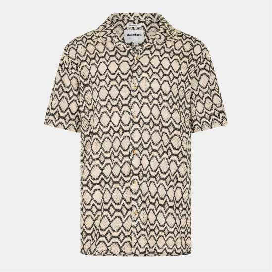 Мъжки ризи Threadbare Rackes Shirt Sn99 Black /Ecru Threadbare Rackes Shirt Sn99 Black /Ecru Мъжки ризи