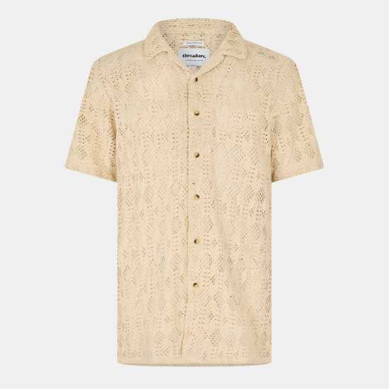 Threadbare Rackes Shirt Sn99 Ecru Мъжки ризи