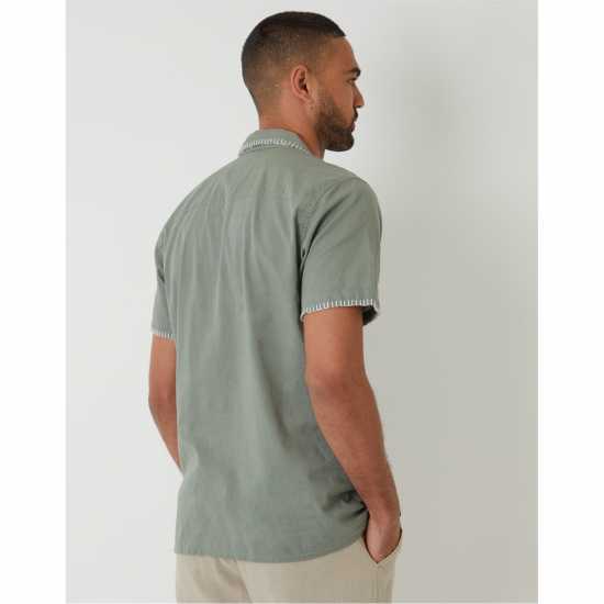 Threadbare Burnley Shirt Sn99 Sage Мъжки ризи