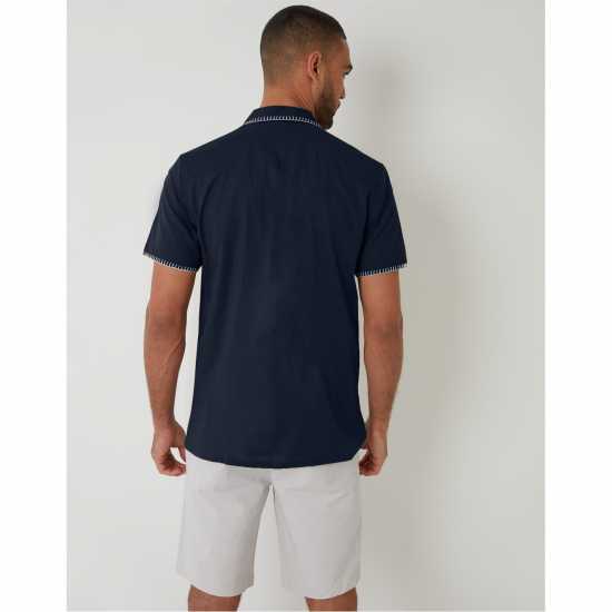 Мъжки ризи Threadbare Burnley Shirt Sn99 Navy Threadbare Burnley Shirt Sn99 Navy Мъжки ризи