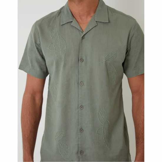 Threadbare Maples Shirt Sn99 Sage Мъжки ризи