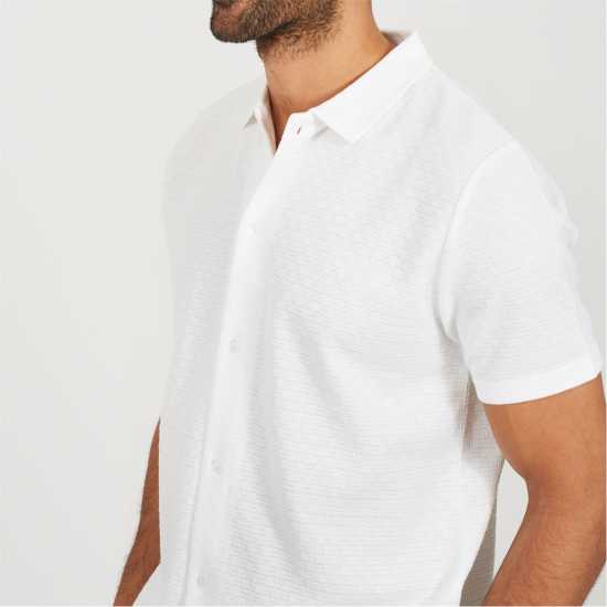 Brave Soul Short Sleeve Mens Button Up Textured Shirt  