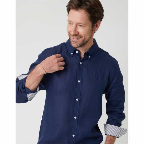 Saltwell Shirt Lslv Sn99 Navy Мъжки ризи