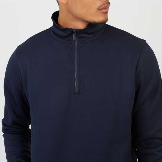 Brave Soul Charcoal Mens Funnel Neck Zip Sweatshirt  