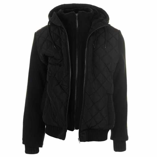 Firetrap Men's Insulated Winter Jacket Black Мъжки пуловери и жилетки