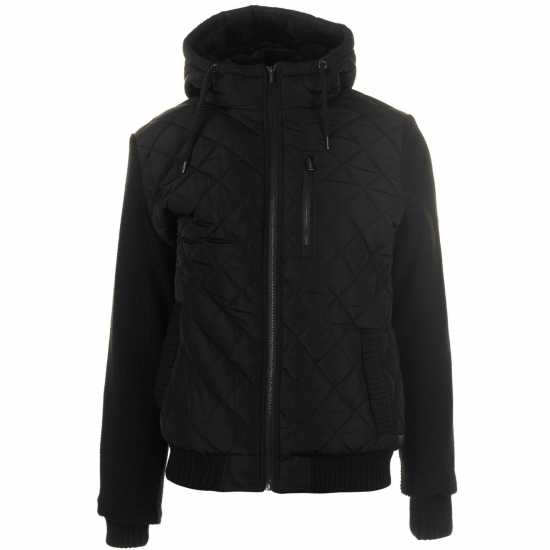 Firetrap Дълго Мъжко Яке Sartorial Jacket Mens Черно Мъжки якета и палта