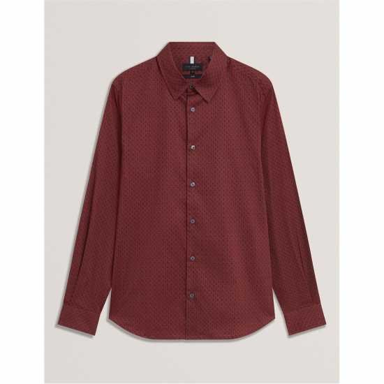 Ted Baker Ted Ls Geo Shirt Sn61 DK-RED 