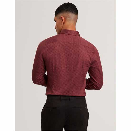 Ted Baker Ted Ls Geo Shirt Sn61 DK-RED 