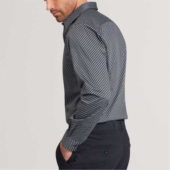 Ted Baker Men's Ls Slim Geo Long Sleeve Patterned Shirt teal-blue Ted Baker Men's Ls Slim Geo Long Sleeve Patterned Shirt teal-blue