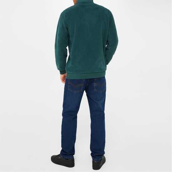 Puma Полар Мъже Quarter Zip Logo Fleece Mens Green Gables Мъжки полар
