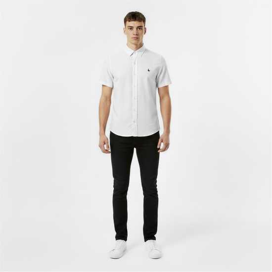 Jack Wills Men's Short Sleeve Plain Shirt White 