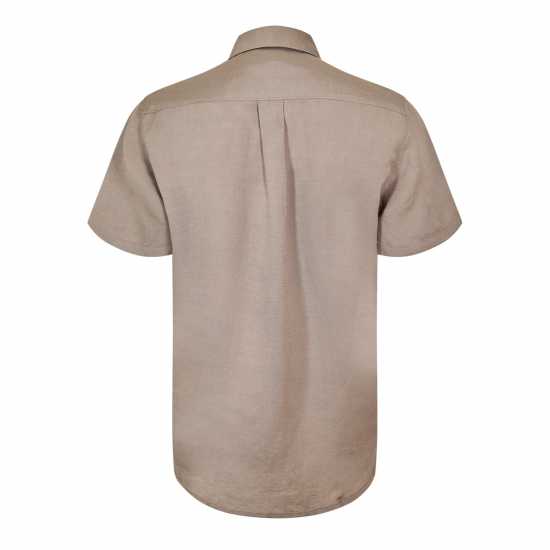 Jack Wills Men's Short Sleeve Plain Shirt Khaki/Grey 
