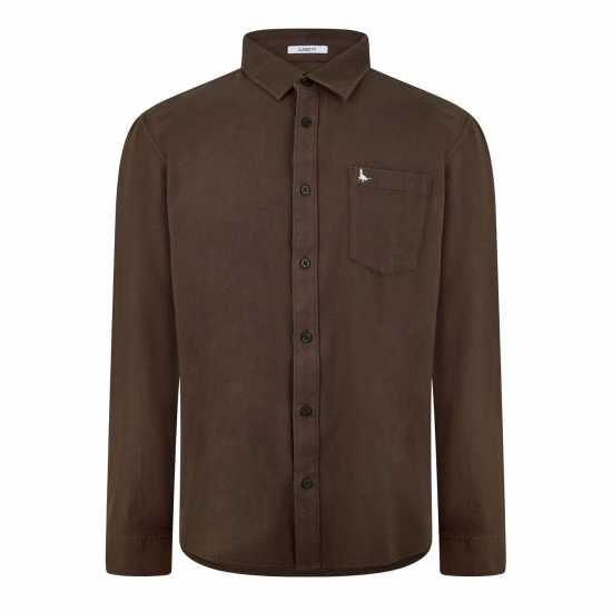 Мъжки ризи Мъжка Риза Jack Wills Plain Flannel Shirt Mens Шоколад Мъжка Риза Jack Wills Plain Flannel Shirt Mens Шоколад Мъжки ризи