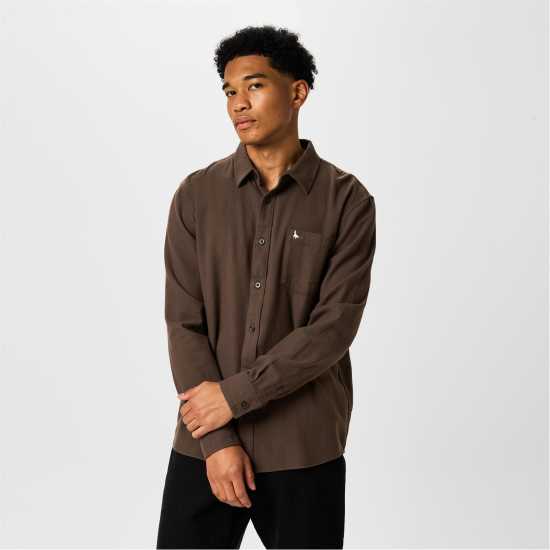 Мъжки ризи Мъжка Риза Jack Wills Plain Flannel Shirt Mens Шоколад Мъжка Риза Jack Wills Plain Flannel Shirt Mens Шоколад Мъжки ризи