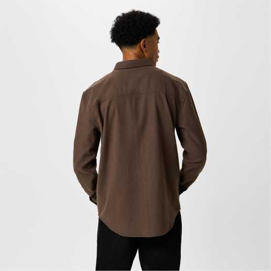 Мъжки ризи Мъжка Риза Jack Wills Plain Flannel Shirt Mens Шоколад Мъжка Риза Jack Wills Plain Flannel Shirt Mens Шоколад Мъжки ризи