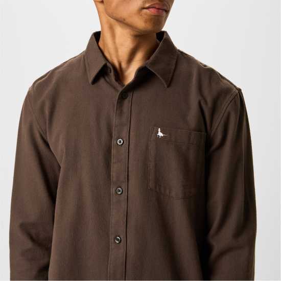Мъжки ризи Мъжка Риза Jack Wills Plain Flannel Shirt Mens Шоколад Мъжка Риза Jack Wills Plain Flannel Shirt Mens Шоколад Мъжки ризи