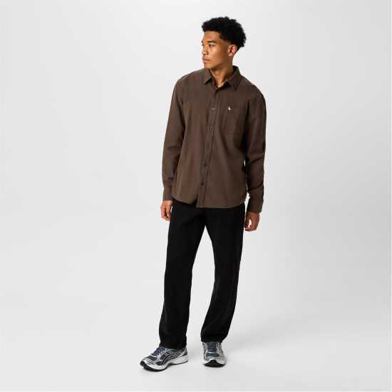 Мъжки ризи Мъжка Риза Jack Wills Plain Flannel Shirt Mens Шоколад Мъжка Риза Jack Wills Plain Flannel Shirt Mens Шоколад Мъжки ризи