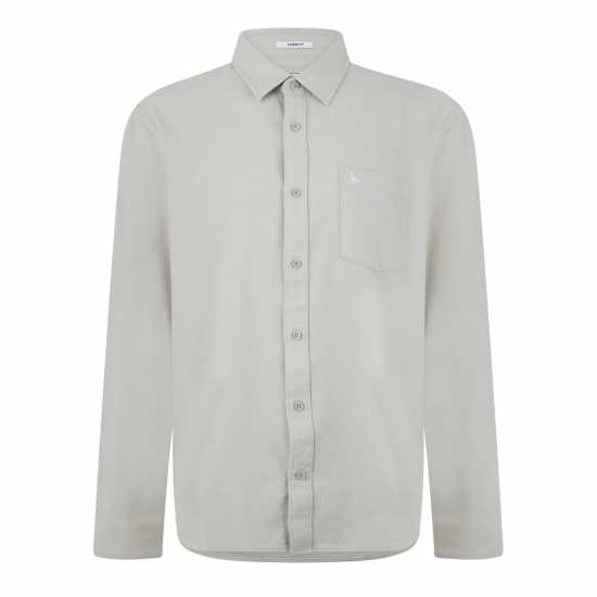 Мъжка Риза Jack Wills Plain Flannel Shirt Mens Върба Мъжки ризи