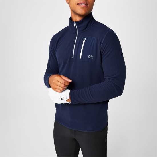 Полар Мъже Calvin Klein Golf Planet Golf Fleece Mens Navy Мъжки пуловери и жилетки