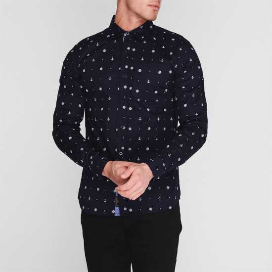 Soulcal Мъжка Риза Дълъг Ръкав Aop Long Sleeve Shirt Mens  Мъжки ризи