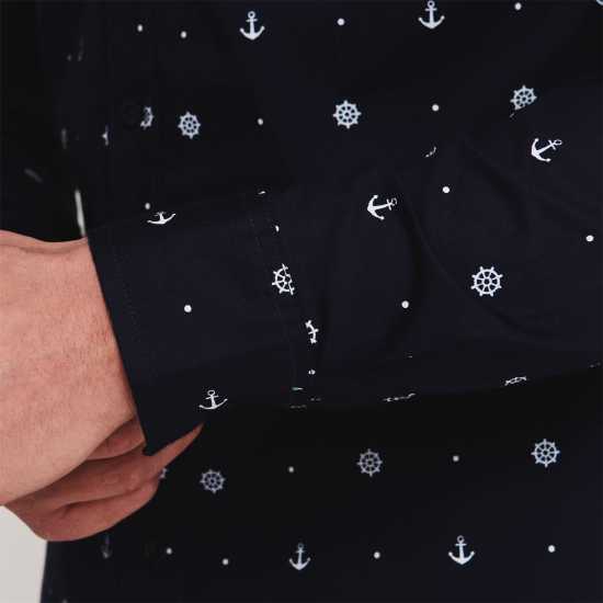 Soulcal Мъжка Риза Дълъг Ръкав Aop Long Sleeve Shirt Mens  Мъжки ризи